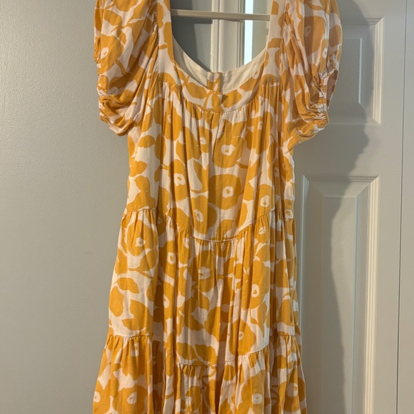 Yellow and cream floral short dress - Picture 2 of 3